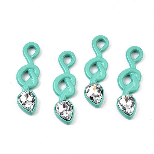 Spray Painted Alloy Pendants