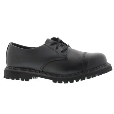 Grinders Regent CS Leather Unisex Lace Up Shoes - Black - Size:US 10.5 Women / 9 Men