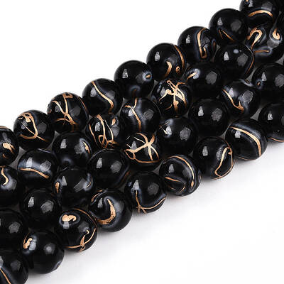 Baking Painted Glass Beads Strands
