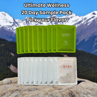 brān & uüth Ultimate Wellness 20 Day Starter 10 days Uüth & 10 Days Brān Pack 20 total snaps in this order