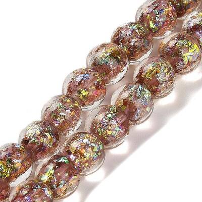 Handmade Dichroic Foil Glass Beads Strands