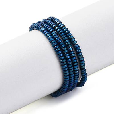 Electroplated Non-magnetic Hematite Beads Strands
