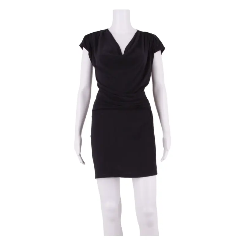 WHISTLES Womens Mini Dress Black Short Sleeve Short XS