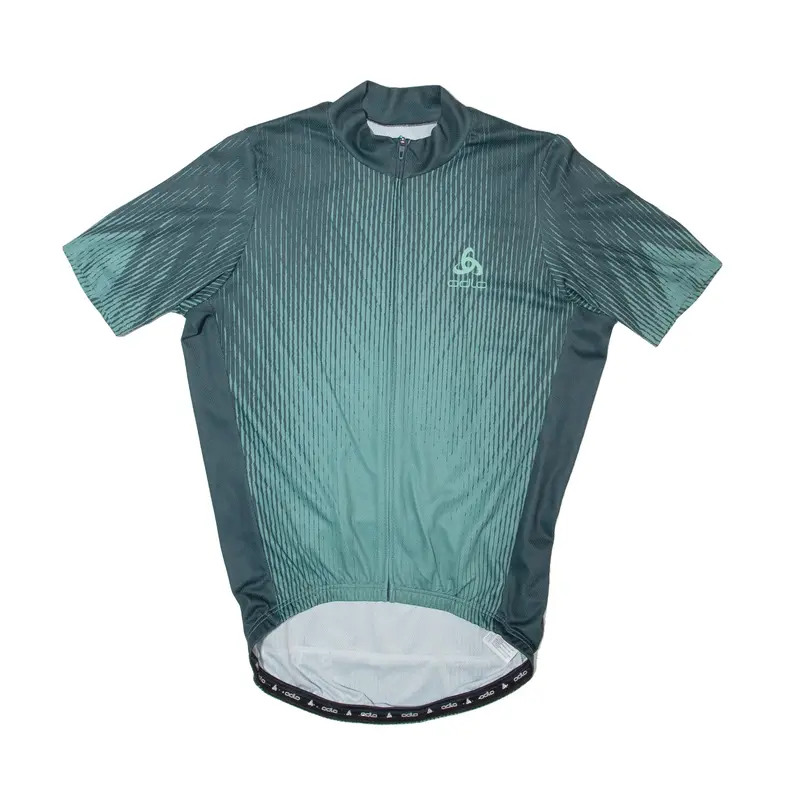 ODLO Cycling Full Zip Mens Jersey Green M