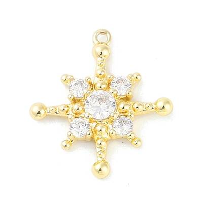 Brass Pave Clear Cubic Zirconia Pendants