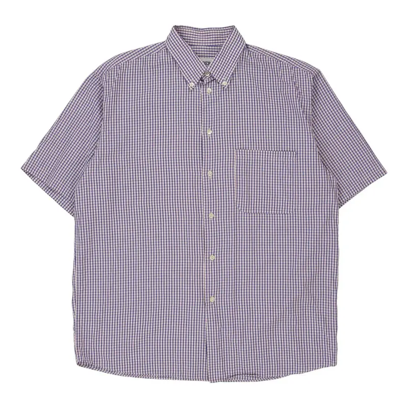 Iceberg Checked Shirt - 2XL Blue Cotton