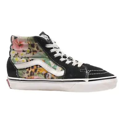 VANS High Top Trainers Black Leather Womens UK 4
