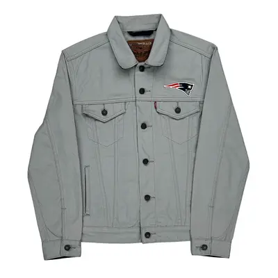 New England Patriots Levis Nfl Denim Jacket - Medium Grey Cotton Blend
