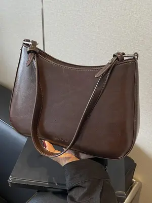 Women's Elegant Solid Color Crossbody Bag, Fashionable PU Leather Shoulder Bag for Daily Used, Casual Trendy Versatile High-q...