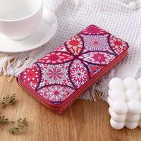 L23-Women's long waxed leather large-capacity clutch mobile phone bag key bag foldable multi-card slot bag wallet