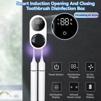 KCALEFV UV Smart Toothbrush Cleaner and Air Drying for Bathrooms - Sanitizer and Holder with Light, Smart Home Bathroom Acces...