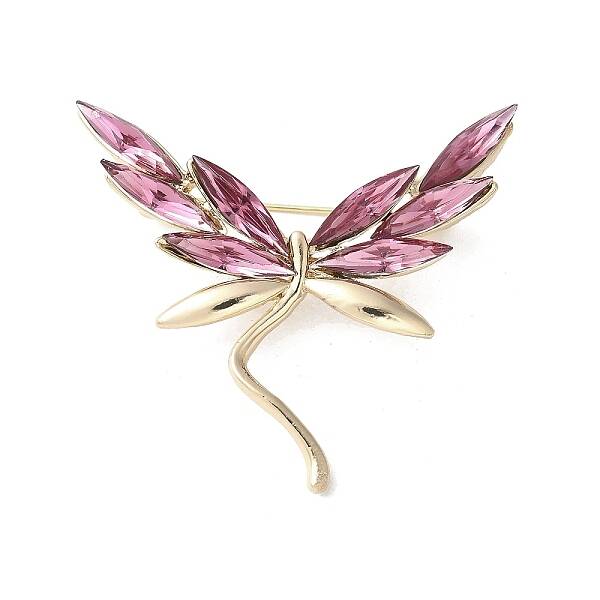 Dragonfly Alloy Rhinestone Brooches for Backpack Clothes
