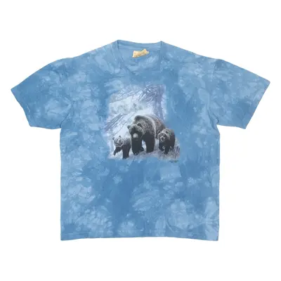THE MOUNTAIN Bear Boys Tie Dye T-Shirt Blue XL