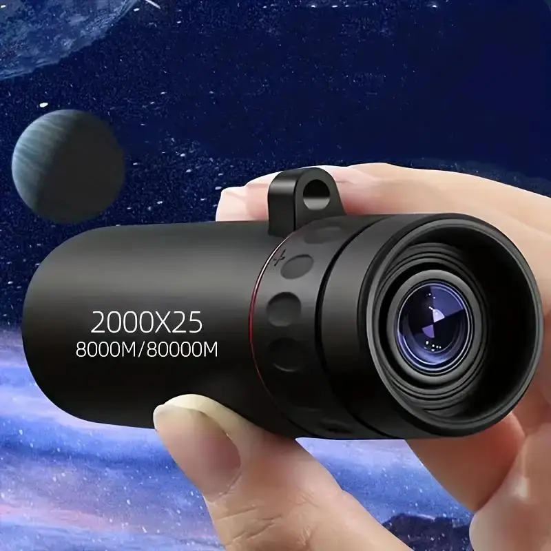 2000x25 Magnification Telescope, Portable Monocular Telescope for Outdoor Camping,  Traveling, Concerts, Fishing, Single Cam...