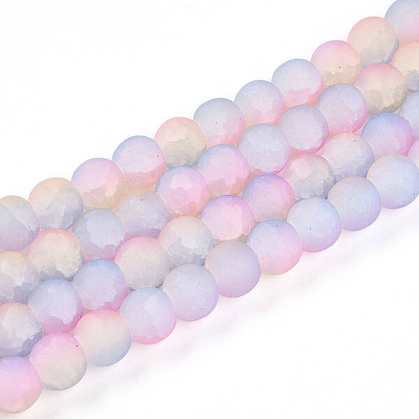 Crackle Glass Beads Strands