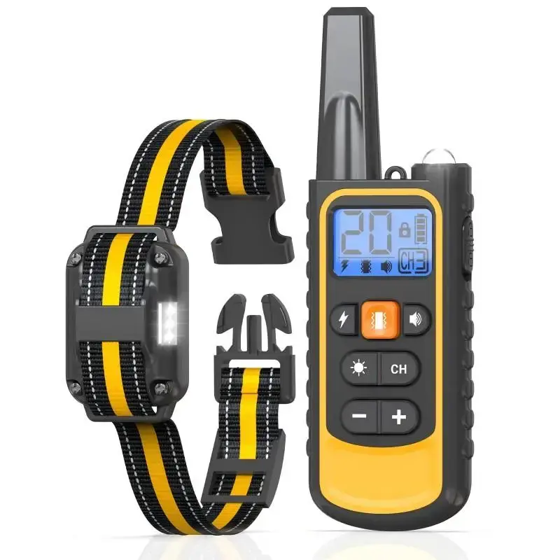 Professional Rechargeable Dog Training Collar with Remote Control, 1 Count Waterproof E-collar for Small To Large Dogs, Adjus...