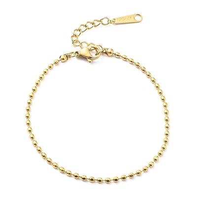 304 Stainless Steel Ball Chain Bracelet for Women