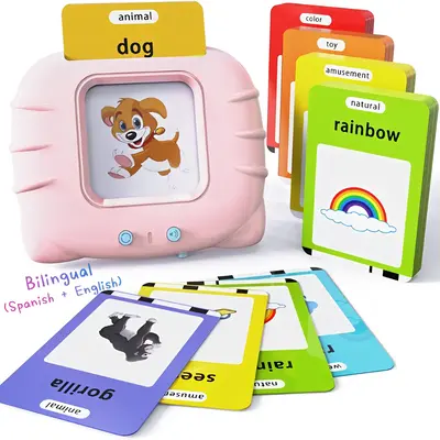 English & Spanish Talking Flash Cards for Toddlers – Audible Bilingual Flashcards for Kids, 224 Sight Words, Ideal Learning...