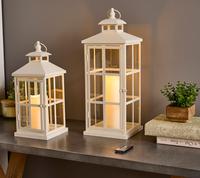 Hotel du Cobb Set of 2 Indoor/Outdoor Metal Lanterns by Dennis Basso