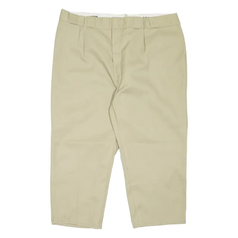 DICKIES Altered Workwear Mens Trousers Beige Relaxed Tapered W42 L23