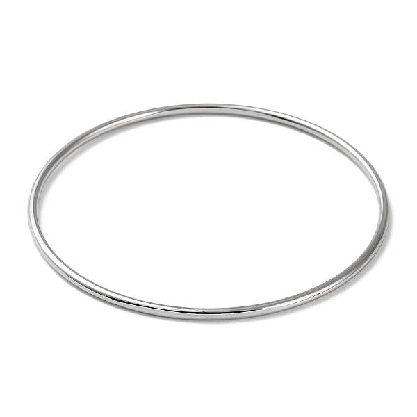 Non-Tarnish 304 Stainless Steel Simple Plain Bangle for Women