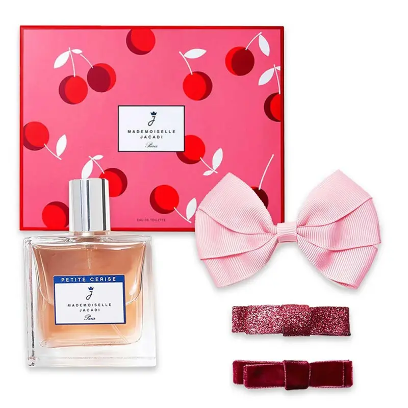 Jacadi mademoiselle petite cerise gift set - edt 100 ml + hair clip