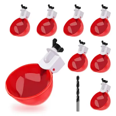 Automatic Chicken Water Cup, 8 Counts/set Chicken Waterer, Poultry Drinking Cup, Farm Animal & Poultry Supplies, Feeding Tool...