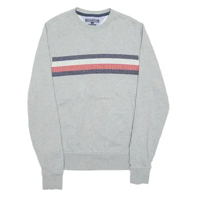 TOMMY HILFIGER Fit Mens Sweatshirt Grey Crew Neck S
