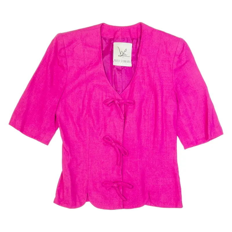 MAXI LIBRATI Womens Waistcoat Pink V-Neck Viscose S