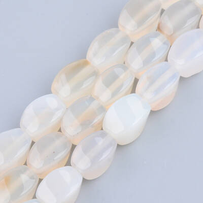Natural White Agate Beads Strands