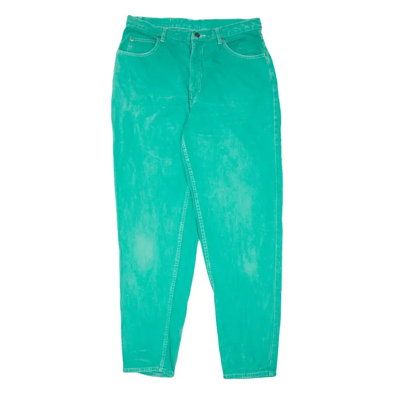 TEDDY'S Womens Jeans Green Regular Mom W30 L30