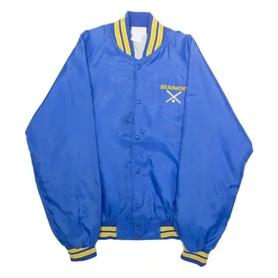 HARTWELL SPORTS Mens Varsity Jacket Blue Nylon USA M