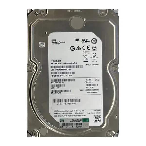 833930-001 HP 2TB 12Gb/s SAS 7200 3.5-Inch Hard Drive