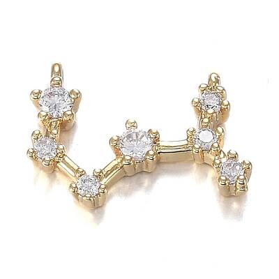 Brass Micro Clear Cubic Zirconia Pendants