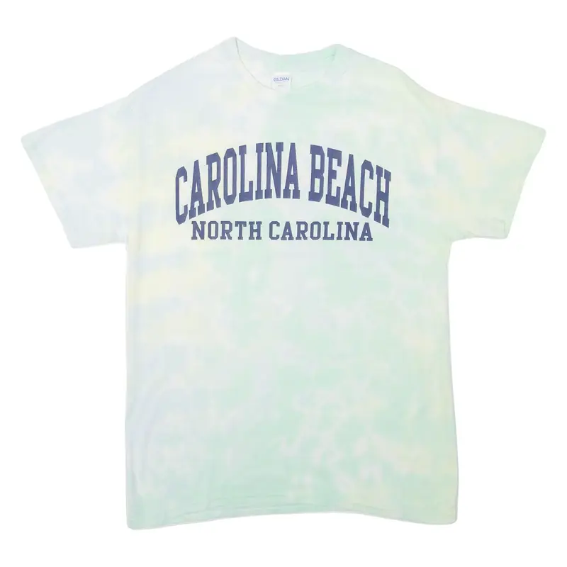 GILDAN Carolina Beach Mens Tie Dye T-Shirt Green USA M