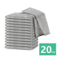 20 Counts Multipurpose Non-Scratch Wire Dishcloth, Reusable Dishwashing Rags for Wet &Dry Use, Kitchen Cleaning Cloth for Sin...