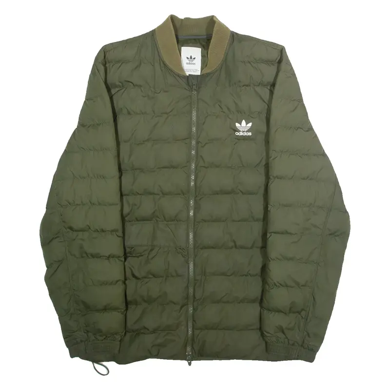 ADIDAS Mens Puffer Jacket Green M