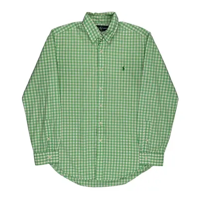 Ralph Lauren Checked Shirt - Medium Green Cotton | Size: medium