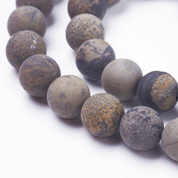 Natural Dendritic Jasper Beads Strands