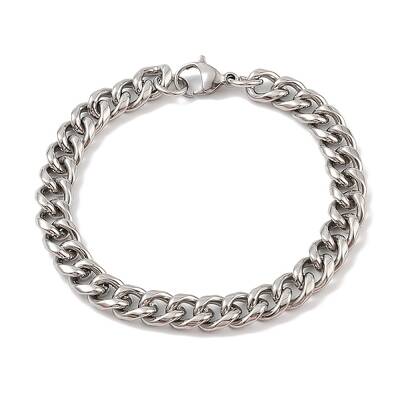 Non-Tarnish 304 Stainless Steel Cuban Link Chain Bracelets for Men