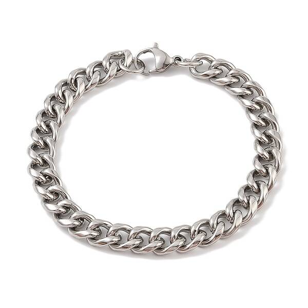 Non-Tarnish 304 Stainless Steel Cuban Link Chain Bracelets for Men