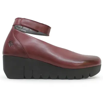 Fly London VILY161FLY Burn Leather Women's Comfort Shoes - Burgundy - Size:US 9-9.5 Women