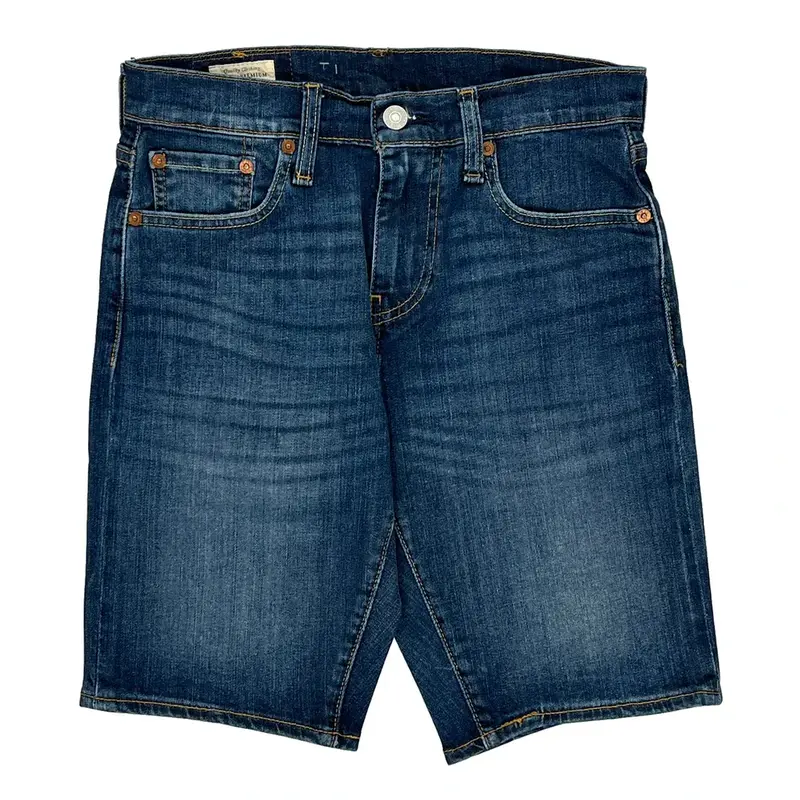 Levis Denim Shorts - 28W UK 8 Dark Wash Cotton Blend