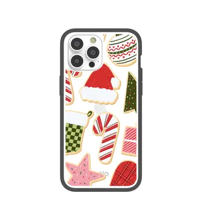 Clear Festive Cookies iPhone 14 Pro Max Case With Black Ridge