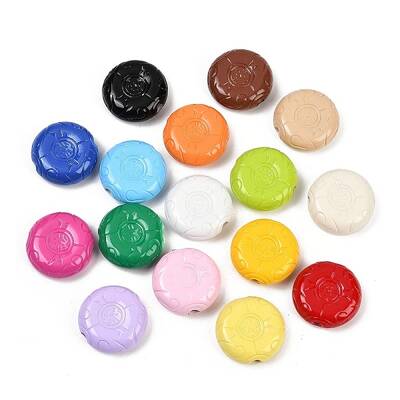 Opaque & Spray Painted Acrylic European Beads