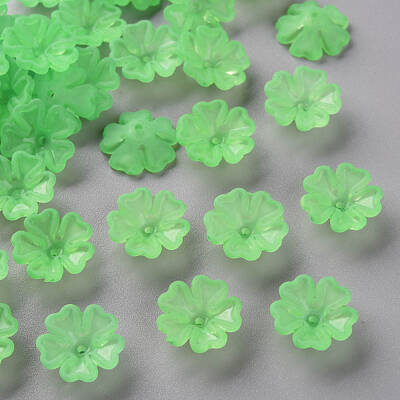 Transparent Frosted Acrylic Bead Caps