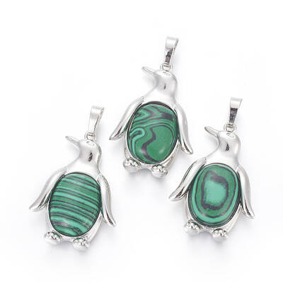 Synthetic Malachite Pendants