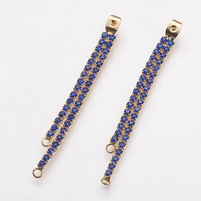 Brass Rhinestone Ear Nuts