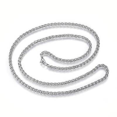 Non-Tarnish 304 Stainless Steel Wheat Chain Necklaces