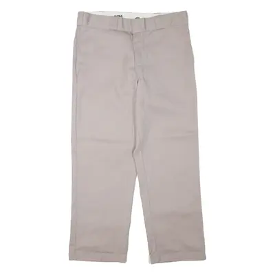 DICKIES Mens Trousers Grey Regular Straight W32 L27